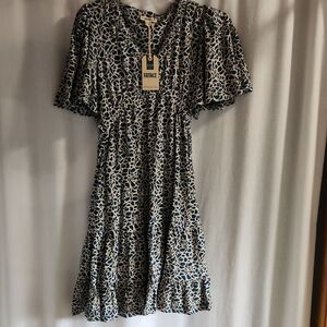 Fat Face NWT Grace Teal Blue Shibori Jersey Dress Size 2R